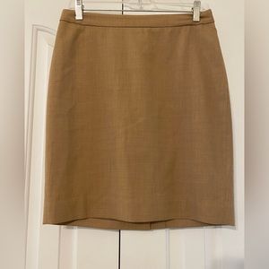 J Crew No. 2 Camel Pencil Skirt. Size 4P petite